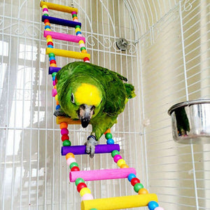 10pcs Parrot Bird Toys Hanging Swing Ladder