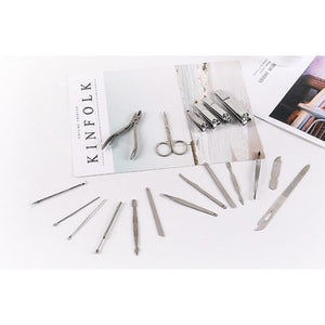 19PCS Nail Clippers Manicure Set