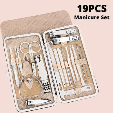 19PCS Nail Clippers Manicure Set