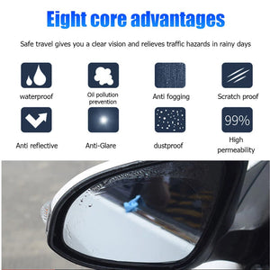 2pcs Car Side Mirror Rainproof Protective Film