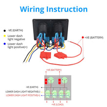 Load image into Gallery viewer, 12V 24V Rocker Switch Panel 4 way
