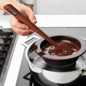 2in1 Digital Cooking Thermometer Silicone Scraper Spatula