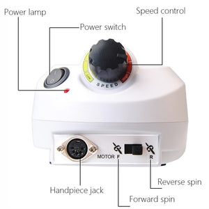 Nail Drill Kit Manicure Pedicure Art Machine Polisher File -White