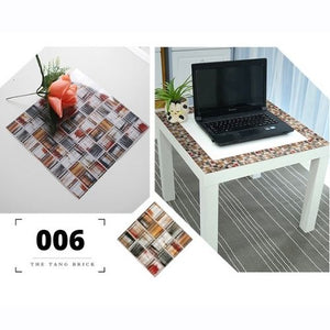 3D Mosaic Tile Stickers Self-adhesive Waterproof 10PCS