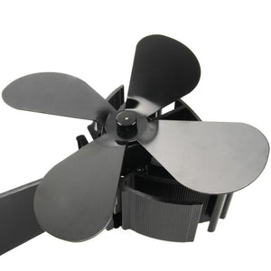 4 Blade Heat Powered Stove Fireplace Fan