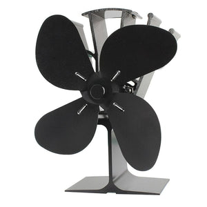 4 Blade Heat Powered Stove Fireplace Fan