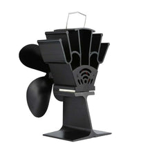 將圖片載入圖庫檢視器 4 Blade Heat Powered Stove Fireplace Fan
