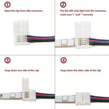 Load image into Gallery viewer, 4Pin 5050 RGB LED Strip lights Connector solderless Extension Cable
