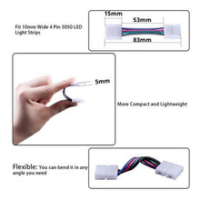 Load image into Gallery viewer, 4Pin 5050 RGB LED Strip lights Connector solderless Extension Cable
