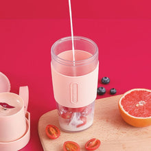 Load image into Gallery viewer, Portable Blender Juicer Mixer USB Rechargeable 350ml Pink
