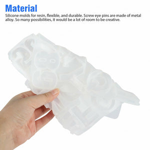 73Pcs DIY Silicone Resin Letters Mould