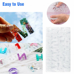 73Pcs DIY Silicone Resin Letters Mould