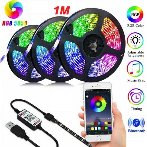 LED Strip Light 5050 RGB 1M Bluetooth controlled