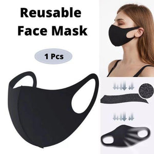 Reusable Face Mask Washable - Black 1PCS