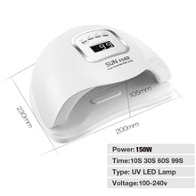 Load image into Gallery viewer, 150W Nail Gel Lamp LED Nail Dryer
