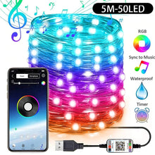 將圖片載入圖庫檢視器 USB LED String Light Bluetooth App Control 5m 50LED
