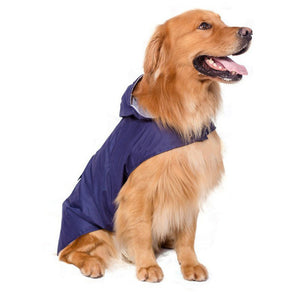 64mm Reflective Dog Raincoat Blue Large size