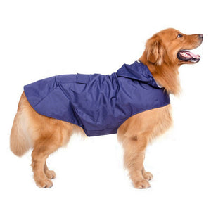 64mm Reflective Dog Raincoat Blue Large size