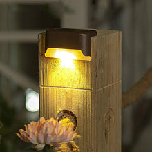 將圖片載入圖庫檢視器 4 pcs Solar Deck Lights IP65 LED - Brown
