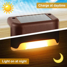 將圖片載入圖庫檢視器 4 pcs Solar Deck Lights IP65 LED - Black
