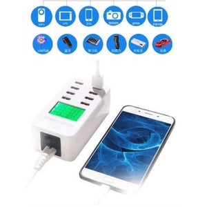 8 Port USB Quick Charger with LCD Display