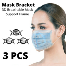 Load image into Gallery viewer, Black Face Mask Support Bracket Spacer Holder - 3 piece
