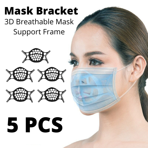 Black Face Mask Support Bracket Spacer Holder - 5 piece