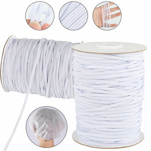 Elastic Band Rope -100Yards/3mm/White