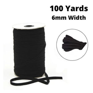 Elastic Band Rope -100Yards/6mm/Black