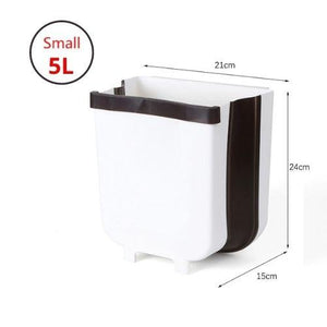 Folding Wall Mounted Trash Bin Door Hanging Cabinet- Small