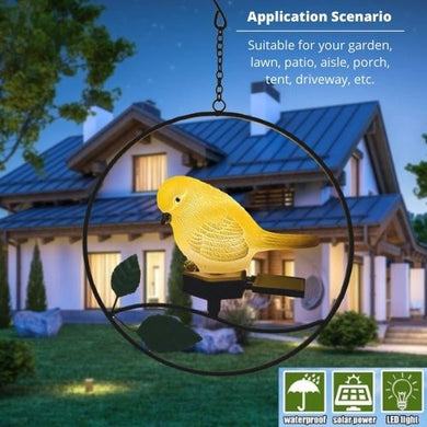 Garden Decorative Solar Light Hanging Bird Shaped Outdoor Light