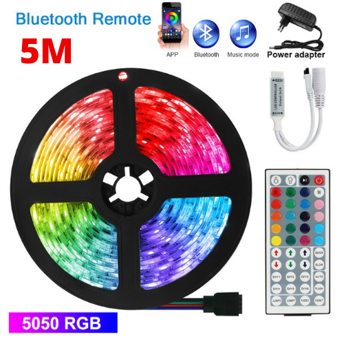 LED Light Strip 5050 RGB 5M kit Bluetooth Control