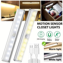 將圖片載入圖庫檢視器 19cm Motion Sensor Night Lamp Wardrobe Closet Lights - Warm Light
