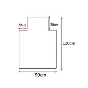 PVC Carpet Mat Chair Mat 120cmx90cm