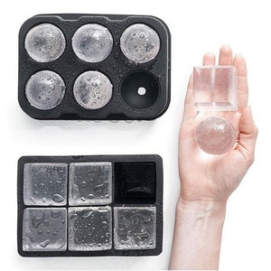 6 Cell Silicone Ice Tray Ice Cube Ice Ball Mould 2PCS