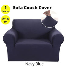 將圖片載入圖庫檢視器 Sofa Cover Couch Protector 1 Seater Navy Blue
