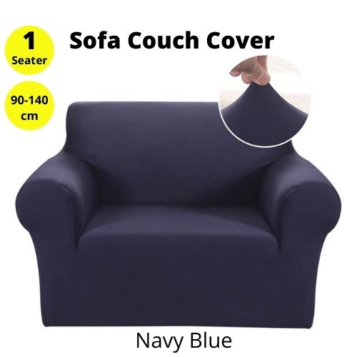 Sofa Cover Couch Protector 1 Seater Navy Blue