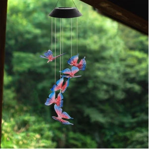 Solar LED Hanging Light Butterfly Wind Chimes