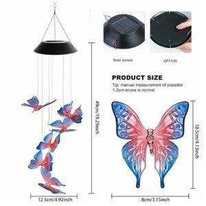 Solar LED Hanging Light Butterfly Wind Chimes