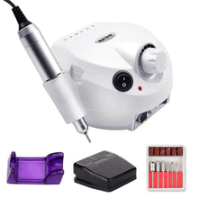 Load image into Gallery viewer, Nail Drill Kit Manicure Pedicure Art Machine Polisher File -White
