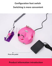 Load image into Gallery viewer, Nail Drill Kit Manicure Pedicure Art Machine Polisher File -Pink
