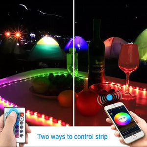 LED Light Strip 5050 RGB 15M kit Bluetooth Remote