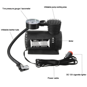 Portable 12V Air Compressor Pump Electric for Car Bicycle Motorcycle Tyre