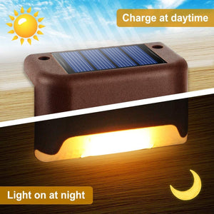 4 pcs Solar Deck Lights IP65 LED - Brown