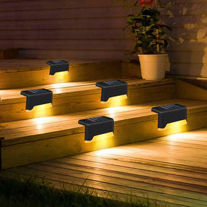 4 pcs Solar Deck Lights IP65 LED - Brown