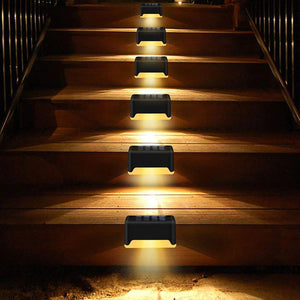 4 pcs Solar Deck Lights IP65 LED - Brown