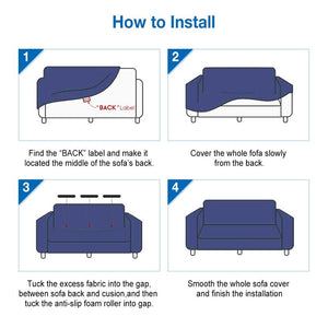 Sofa Cover Couch Protector 3 Seater Grey