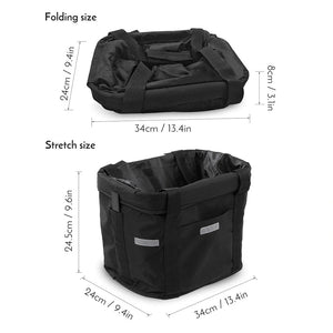 Bicycle Front Basket Removable Waterproof Bike Handlebar Canvas Basket