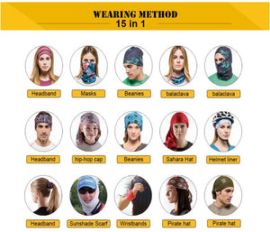 Camouflage Cycling Face Mask Bandana Riding Head Neck Warm Windproof Scarf Army Military Face Shield