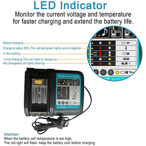 Li-ion Battery Charger Replacement for MAKITA 7.2V-18V DC18RC